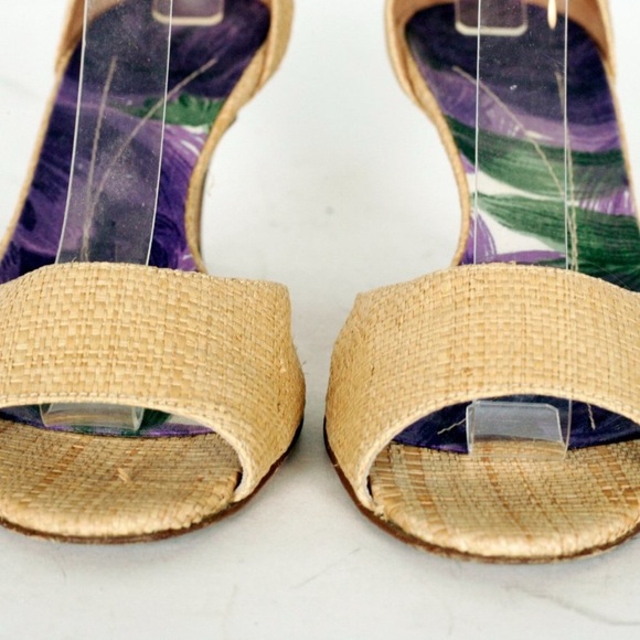 Kate Spade NY Eden Dorsey Womens Open Side Peep Toe Kitten Heel Shoe Italy Sz 8B - Picture 6 of 10